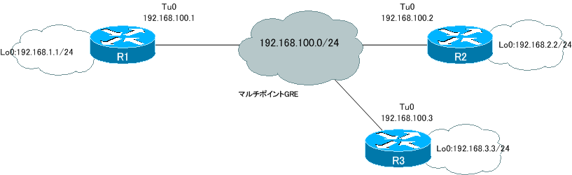 図 DMVPN 内部ネットワーク構成
