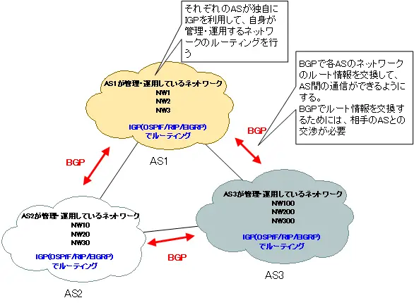 図 1 IGPsとBGP